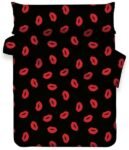 fundas nórdicas completo Juego 3 piezas besos en rojo y negro Tejido 50% algodón, 50% poliéster
