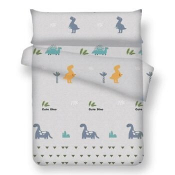 funda nórdica para cama de 90cm Dino juego con bajera 3 piezas juvenil Tejido 50% algodón, 50% poliéster.