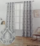 Cortina para ventana ,Salón, Dormitorio ,Habitación ,sala Modelo 82392 de tela brocada bicolor con 8 Ojales de Acero.