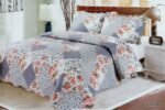 Colcha bouti tacto algodón para cama de 135 y 150cm con dos fundas de 50 x 70 cm de Regalo.