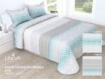 Oferta Colcha para cama bouti Cosida reversible Cubre con Fundas para Primavera/Verano/otoño, WENDY-AQUA-(90506).
