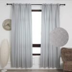 Cortinas con 3 Formas de(uso) con diseño Lluvia Gris , para Salón ,Habitación con Efecto de visillo 140X260cm.