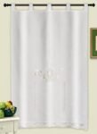 Cortina corta rustica baño,cocina,ventanas de recibidor, habitación son visillo bordados florales ( R 1046).)