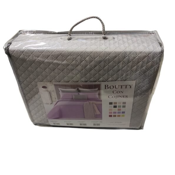 Colcha lisa en Gris de verano baratas reversibles con cuadrantes de regalo 50 x 70cm, excepcional relación calidad precio.