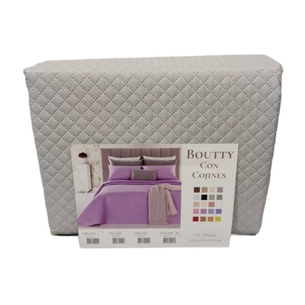 Colcha lisa en Gris de verano baratas reversibles con cuadrantes de regalo 50 x 70cm, excepcional relación calidad precio.