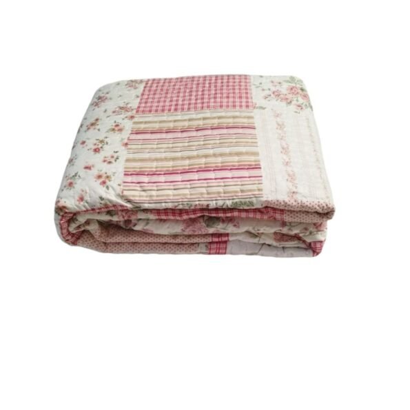 Colcha bouti estampada en tonos rosas y tamaño 240 x 260cm: Estilo y calidad para tu dormitorio