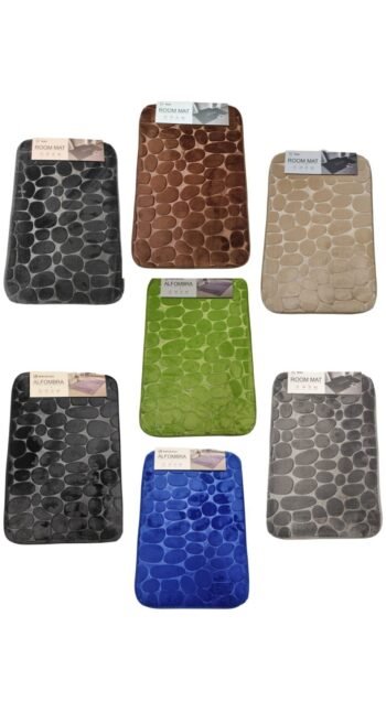 Alfombra De Baño Microfibra Súper Al corchada Absorbente Medidas, 40x60cm.