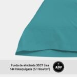 Fundas de Almohada Turquesa 50P Polialgodón 144 Hilos