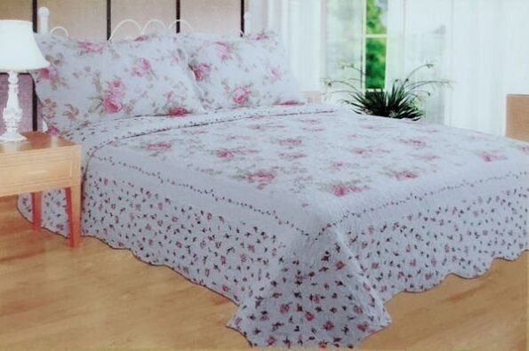 Colcha Bouti Tacto algodón para Cama de 135 y 150cm con dos fundas de 50 x 70 cm de Regalo.