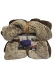 Manta sofá Gruesa invierno sedalina y borreguito polar sherpa en Marrón