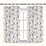 Cortina de Cocina visillo Estampados con Presillas Translucidas para Decoración de Ventanas, tiene 3 alturas.
