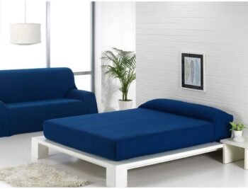Trapos sofá Multiusos jarapas  Espiga ,80% Algodón, 20% Poliéster tonos Azul Negro.