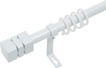 Barra Extensible Blanca 19-16mm con Soportes Modernos