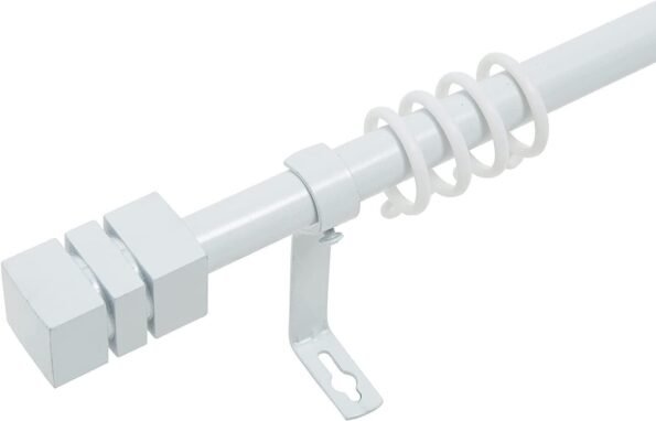 Barra Extensible Blanca 19-16mm con Soportes Modernos