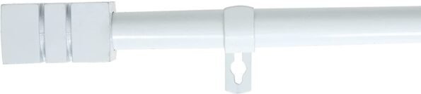 Barra Extensible Blanca 19-16mm con Soportes Modernos