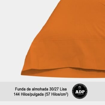 Fundas de Almohada Naranja 50P - 144 Hilos Calidad