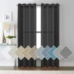Cortinas traslucidos visillos para Ventanas y Puertas de salón ,habitación,dormitorio,sala color Negro ( N 0575).