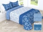Oferta Colcha para cama bouti Cosida reversible Cubre con Fundas para Primavera/Verano/otoño ,)Melania,Azul,R/90502.