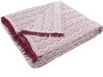 Cubre sofá Multiusos jarapas Composición del tejido: 80% Algodón, 20% Poliéster Fabricado en España zigzag, crudo granate.
