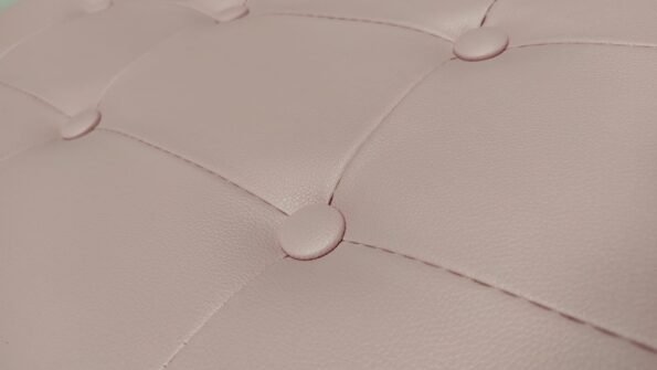 Baúl Puff pulí piel Taburete para almacenaje Plegable en Rosa, 76 x 38 x 38 cm.