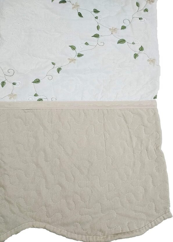 Colcha para Cama Cosida Cubrecama Bordada con Fundas para Primavera/Verano/otoño,Crema.(Y-2629)