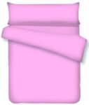 Funda nórdica Juego completo lisa en Rosa ¾ piezas  50% Algodón / 50% Poliéster / 144 Hilos / 115 gr/m2.