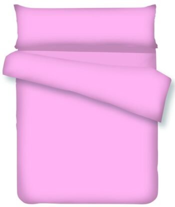 Funda nórdica Juego completo lisa en Rosa ¾ piezas  50% Algodón / 50% Poliéster / 144 Hilos / 115 gr/m2.