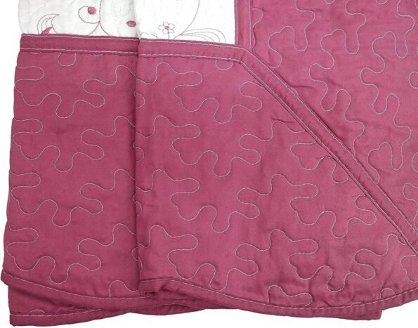 Colcha bouti Cama Cubrecama Bordada Cosida con Fundas para Primavera/Verano/otoño, (Q-2611) Granate.