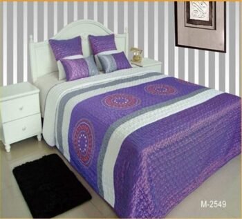 Colcha de Bouti Cama de 150 cm, 240 x 260 cm, +2 fundas cojín 50x50 cm, +2 fundas cojín 30x50cm, con brillo.
