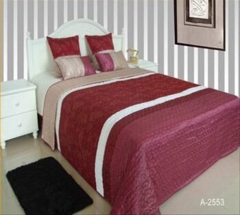 Colcha boutí, Cama de 150 cm, 240 x 260 cm, +2 fundas cojín 50x50 cm, +2 fundas cojín 30x50cm, con brillo .