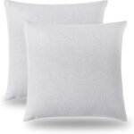 Juego de 2 Fundas de Cojines blanca perla de Lino Laminado con Cremalleras, Varios Tamaños Disponibles, Fundas para Almohadas de Alta Calidad.