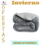 Edredones cama 150 con borreguito color| Sedalina & Borreguillo | extra grueso de +700gr/m2 – Térmico invierno + Cuadrantes Regalo | Rayas en Gris.