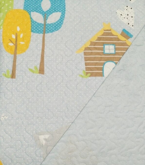 Colcha de cama Juvenil Reversible Estampada - Diseño Cerditos - Para 90cm y 105cm - Económica.