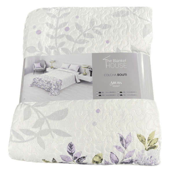 Colchas de cama Reversibles- Baratas de Alta Calidad -Aruba en Lila- Económica.