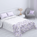 Colchas de cama Reversibles- Baratas de Alta Calidad -Aruba en Lila- Económica.