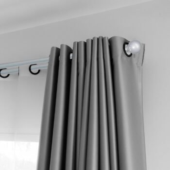 Barras de Cortina Dobles Plata Bola Lisa - Estilo Hogar