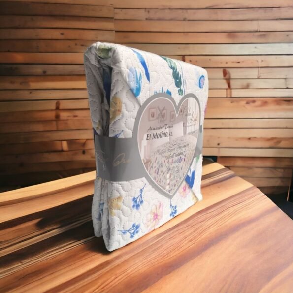 Colcha de Verano económica, Cubrecama Reversible Sin Cojines. Cubre sofá Colección El Molino LT-1 Granada.