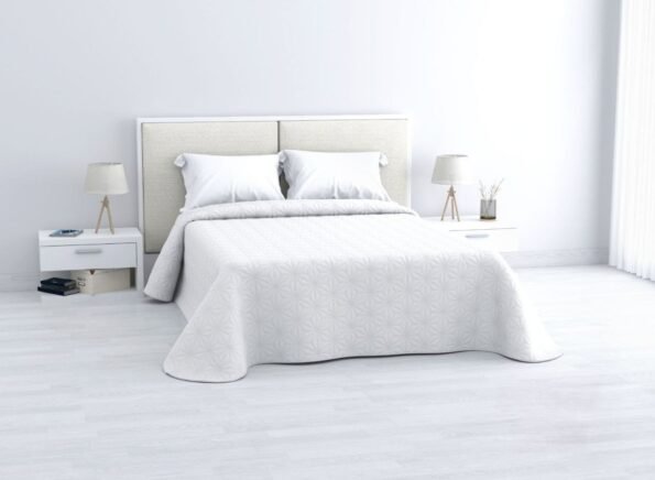 Colcha de Verano Reversible con Diseño Geométrico - Color Blanca - Elegancia y Frescura por Solo 15€ - Envío Gratis en Mercatienda.es