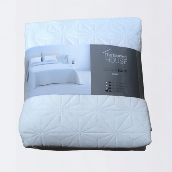 Colcha de Verano Reversible con Diseño Geométrico - Color Blanca - Elegancia y Frescura por Solo 15€ - Envío Gratis en Mercatienda.es