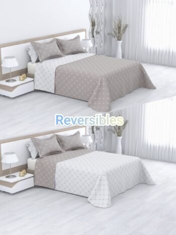 Colcha bouti cosida reversible cubrecama modelo Onís para primavera/verano/otoño - Mercatienda.es