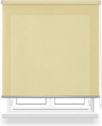 Estor Enrollable en Beis Opaco Lockout para Puertas y Ventanas - Ajustable