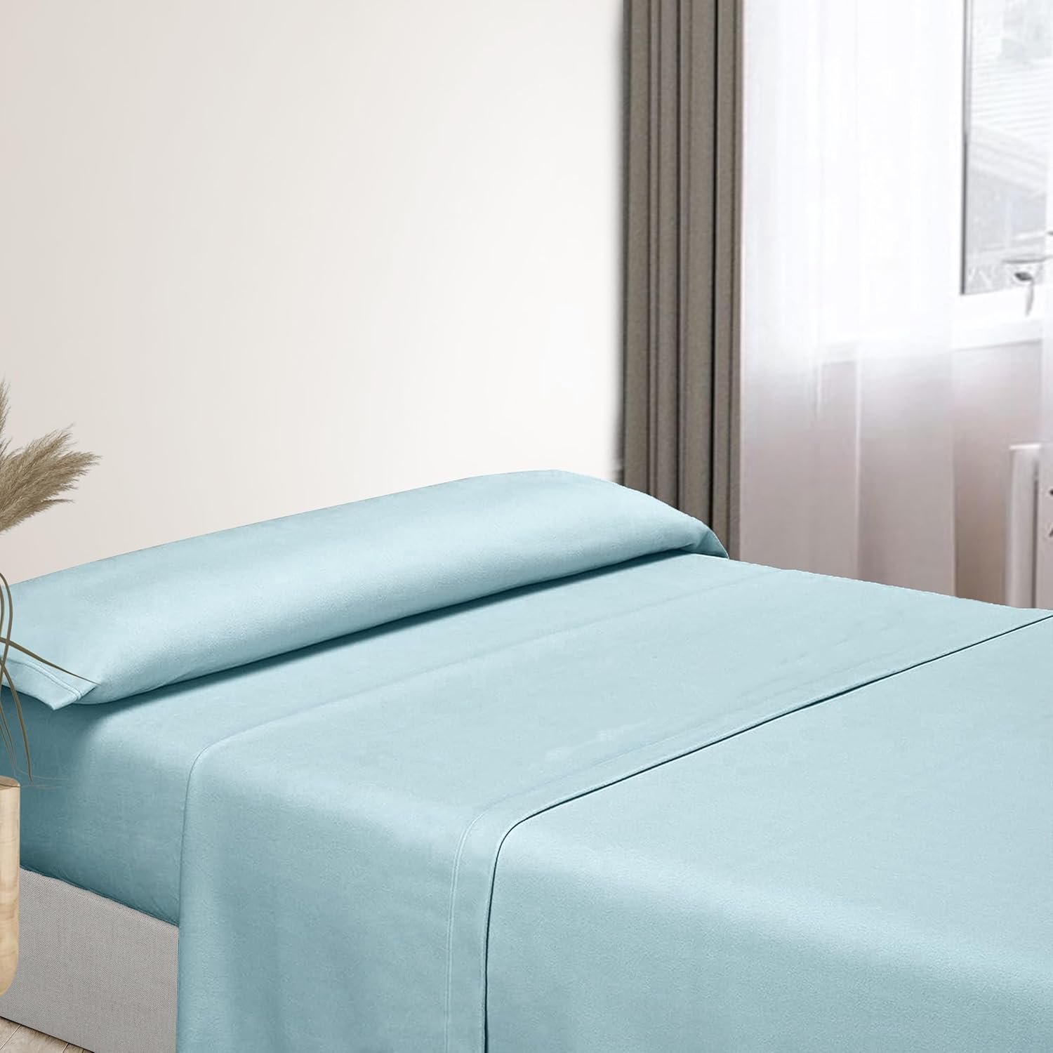 Sábanas Térmicas Lisas de Pirineo en Azul - Gramaje 120g - Secado Rápido y Tacto Suave - 90/105/135/150/180 x 200cm - Mercatienda.es