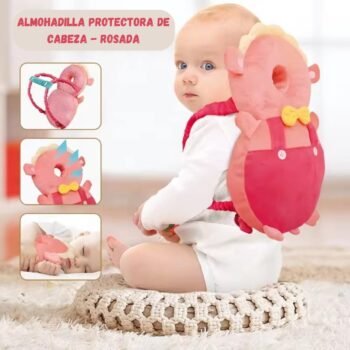 Anti-Shock Baby™ - Almohadilla Protectora para la Cabeza - Modelo Cerdito Rosado