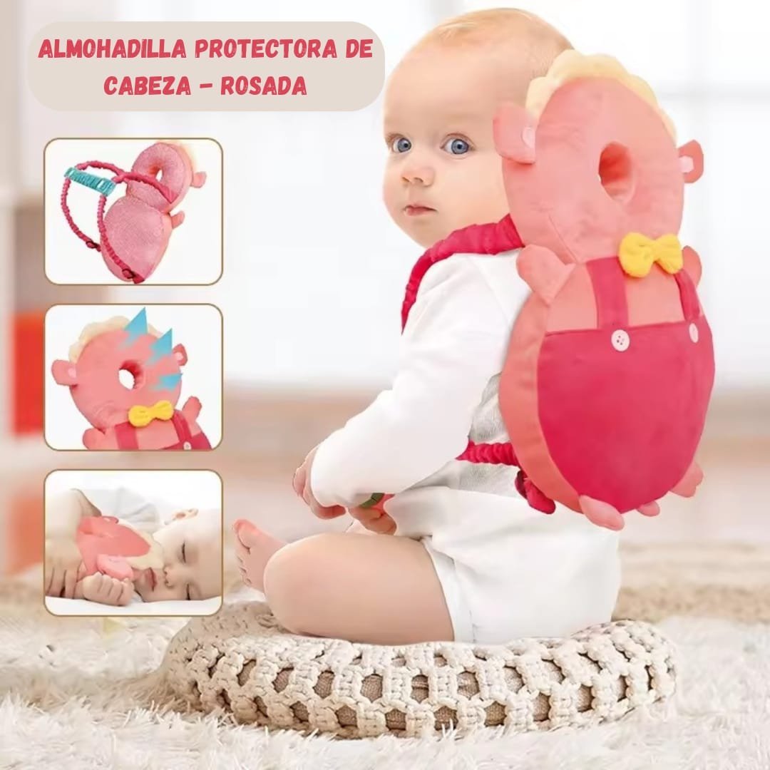 Anti-Shock Baby™ - Almohadilla Protectora para la Cabeza - Modelo Cerdito Rosado