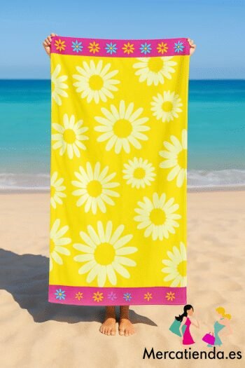 Toalla Playa XXL 180×100 cm 100 % Algodón Egipcio 700 g/m² – Doble Cara Terciopelo/Rizo
