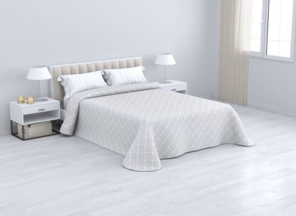 Colchas de Verano Reversibles Económica Selene en Gris Mercatienda.es