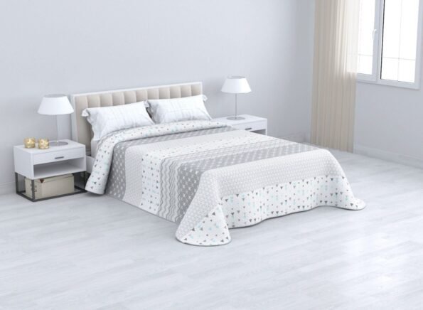 Colchas de Verano Reversibles Económica Nápoles en Gris | Mercatienda.es