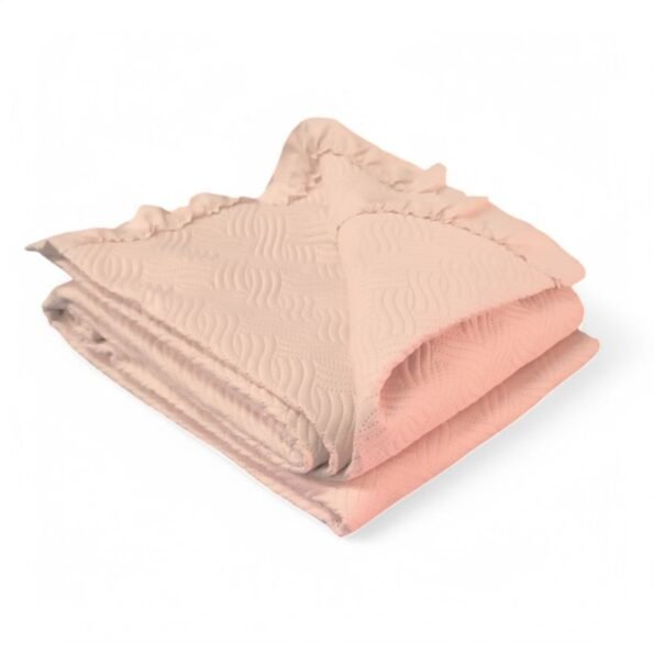 Colcha Bouti Lavada Lisa en Rosa de Microfibra Suave, Ligera y Elegante para Verano.