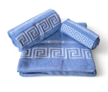 Juegos Toallas de baño algodón Portugués 500g de alta calidad set 3 - Simon en Azul gruesas y duraderas | Mercatienda.es