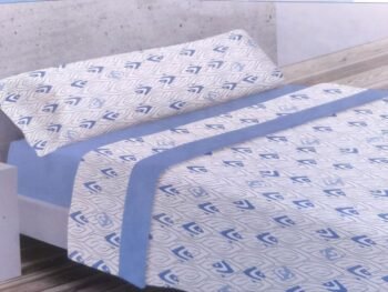 Sábanas de 150cm Coralina Térmica Premium, Ganga en Azul 220 Gramos de Invierno, Doble Perchado.